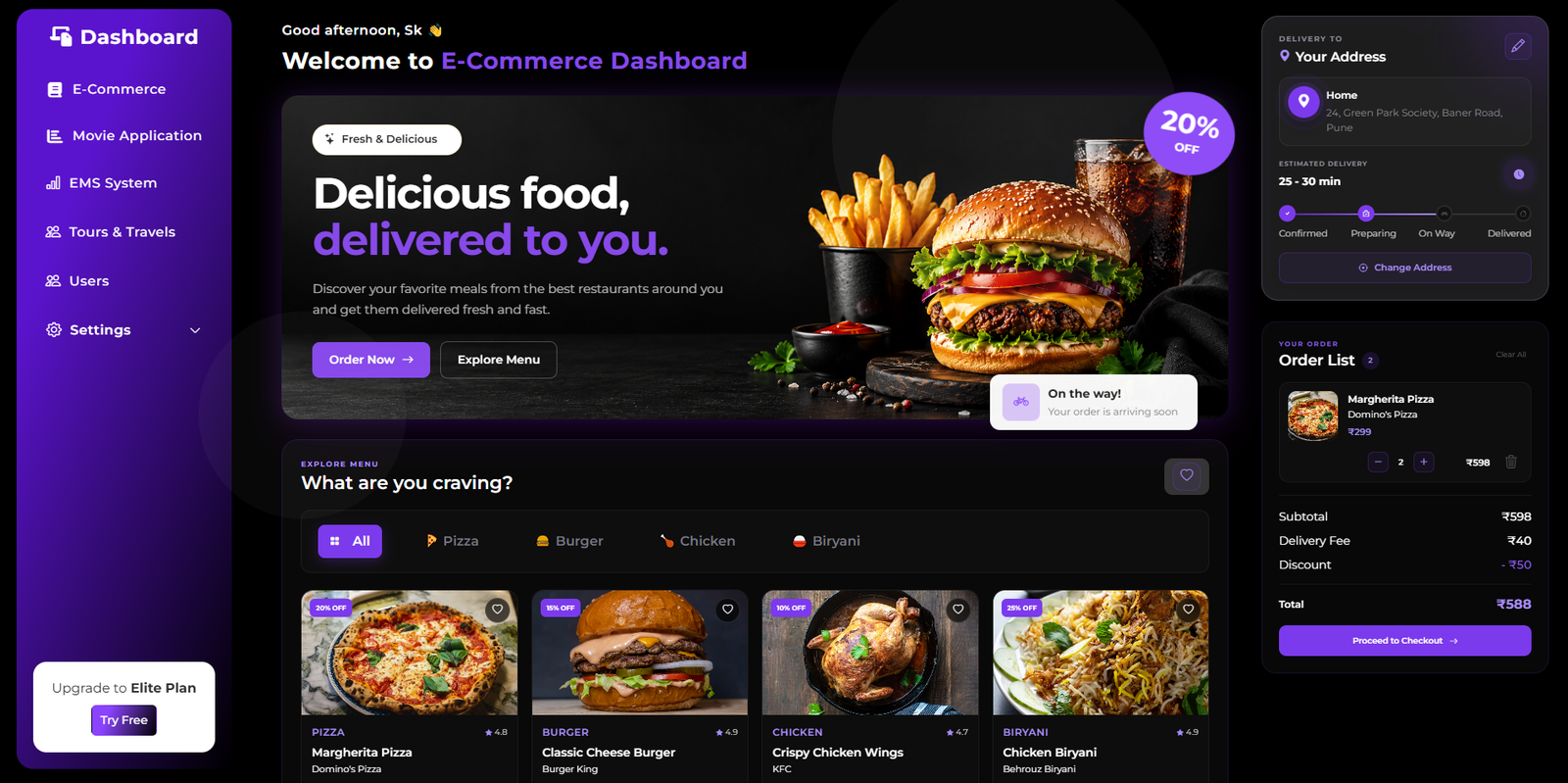 Modern website project